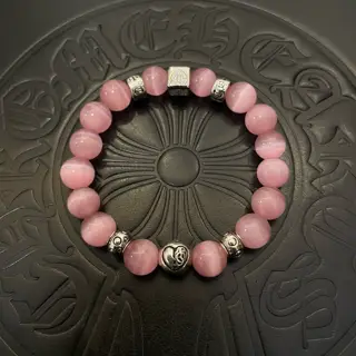 Chrome Hearts Vintage Pink Cat’s Eye Multi-element Bracelet
