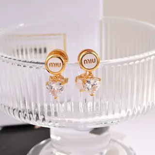 miumiu letter earrings