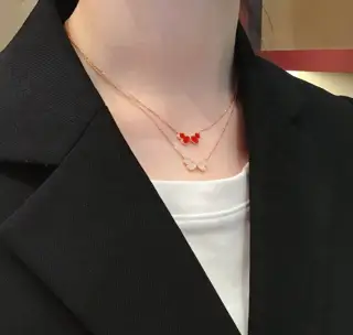Qeelin Kirin Double Gourd Necklace