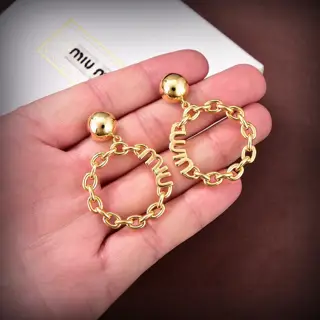 miumiu letter earrings