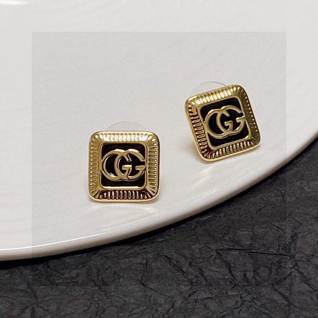 Gucci second-hand high-end stock Gucci double G earrings