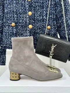 Dior/Dior 24S autumn and winter new round heel short boots