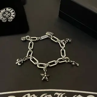 Chrome Hearts classic cross letter multi-element pendant bracelet