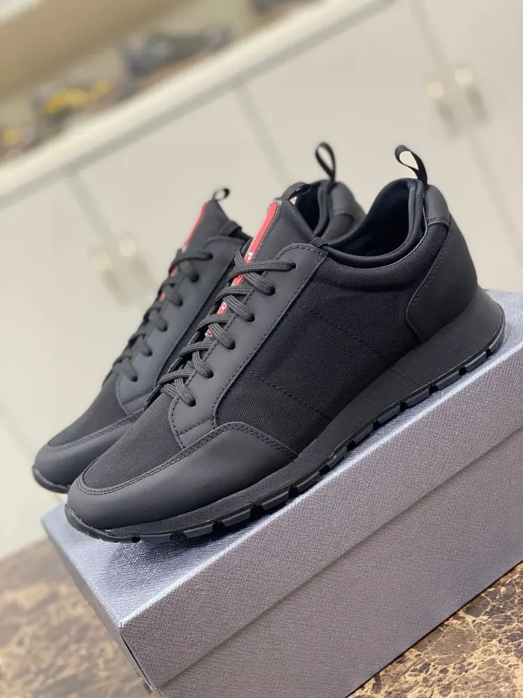 Prada casual shoes original configuration: Italian imported Y version custom cowhide with Y