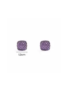 APM Monaco purple square earrings