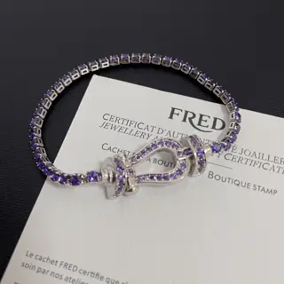 FRED full diamond horseshoe clasp bracelet