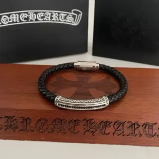 Chrome Hearts Classic Vintage Leather Bracelet