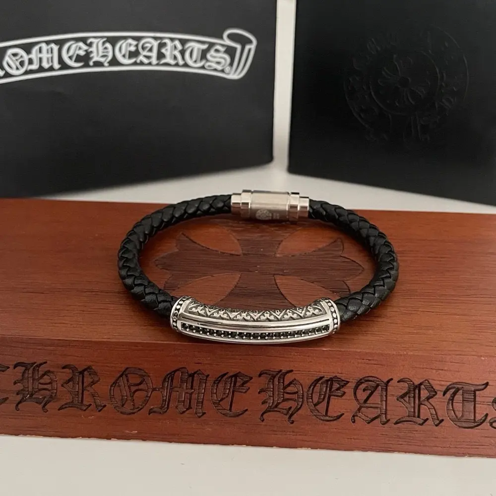 Chrome Hearts Classic Vintage Leather Bracelet