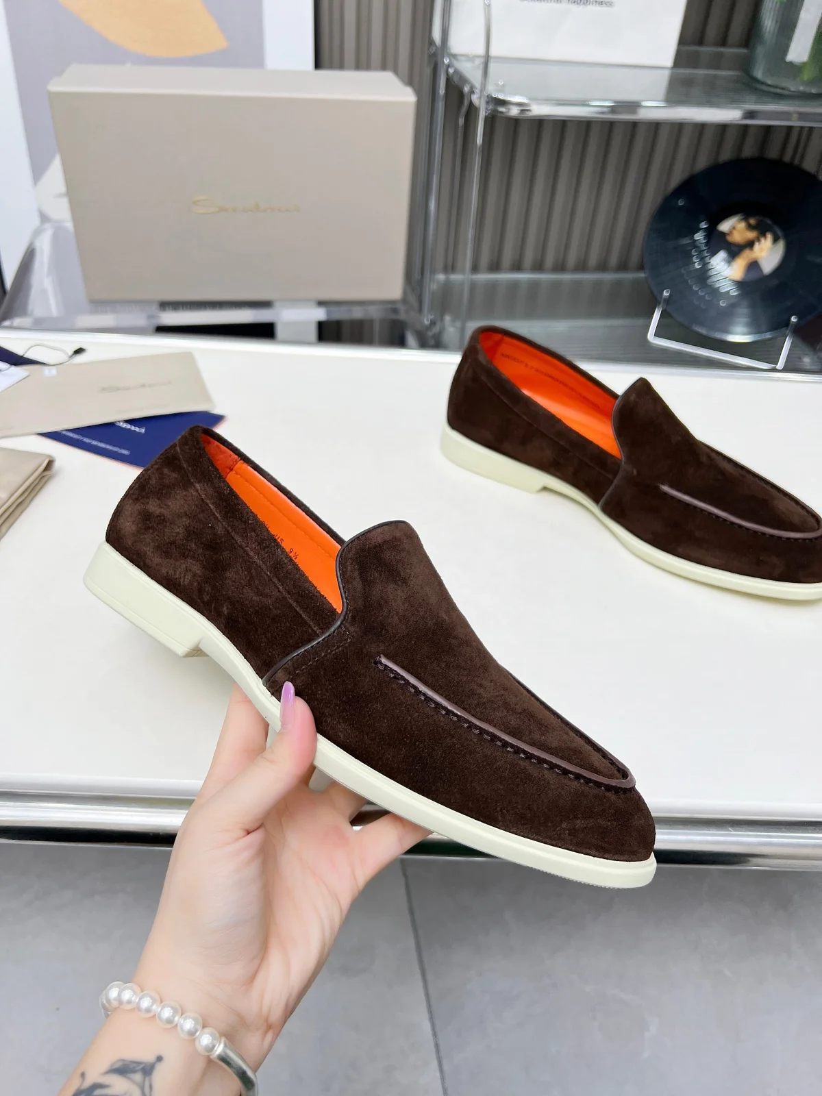 Santoni Four Seasons Classic Loafers Casual Business Style Single Shoes