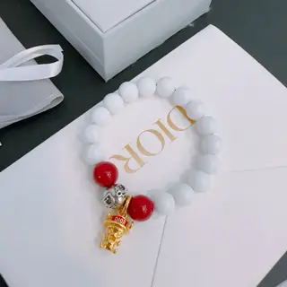 DIOR Multi-element agate Thai silver style bracelet