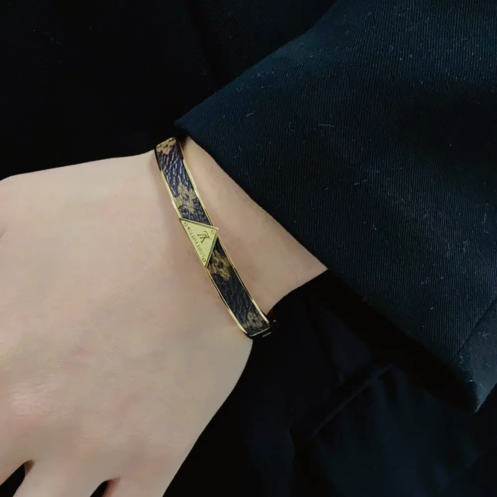 Louis Vuitton printed leather bracelet