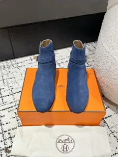 Hermès autumn and winter new kelly buckle short boots
