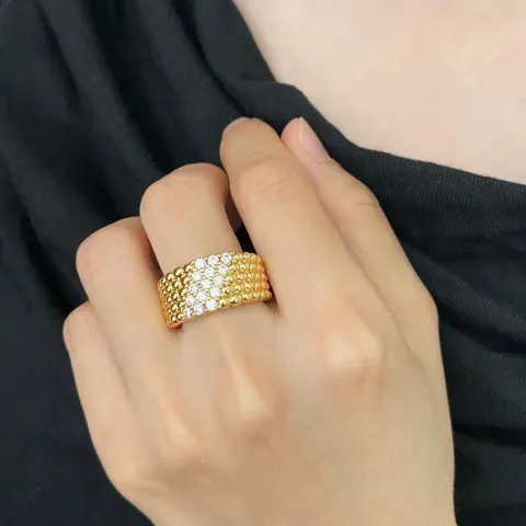 Van Cleef & Arpels five-row bead ring