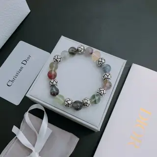 DIOR Multi-element agate Thai silver style bracelet