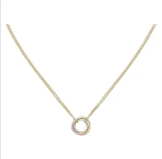 Cartier necklace Trinity series Three-ring three-color necklace Three-ring necklace Classic
