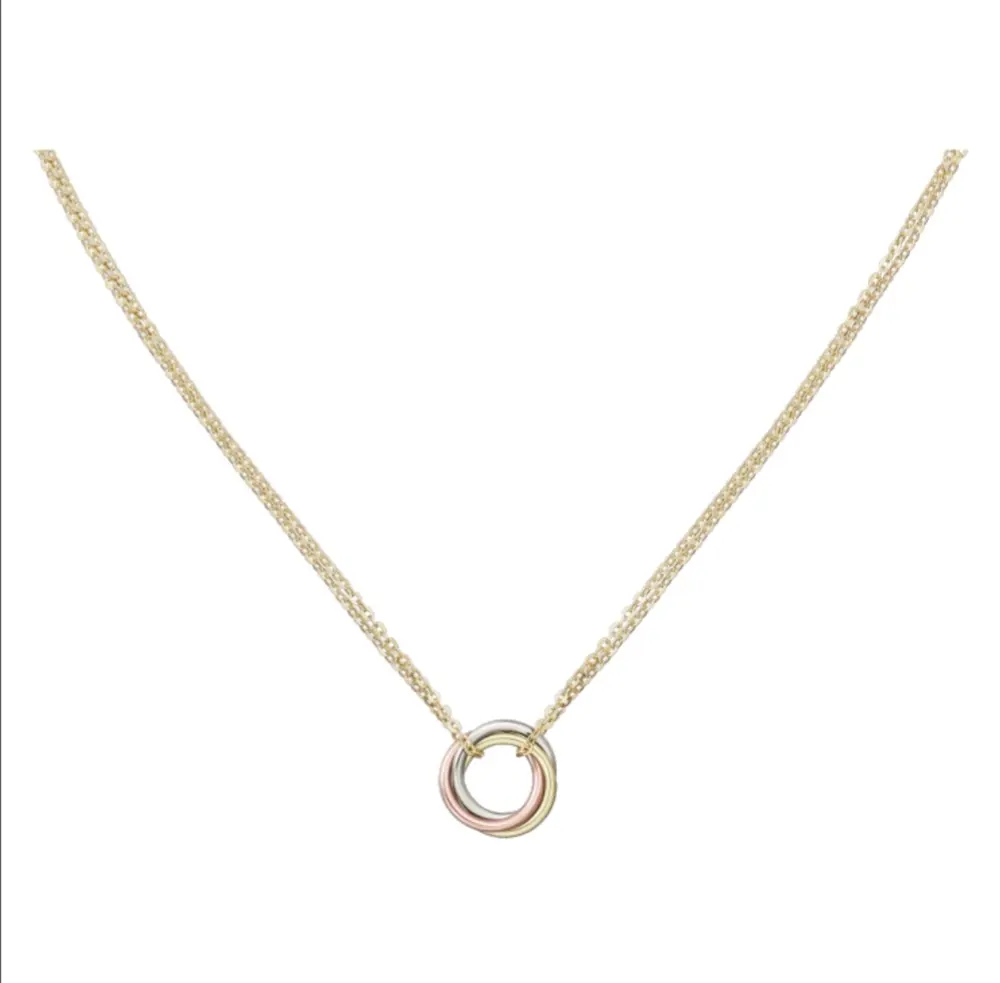 Cartier necklace Trinity series Three-ring three-color necklace Three-ring necklace Classic