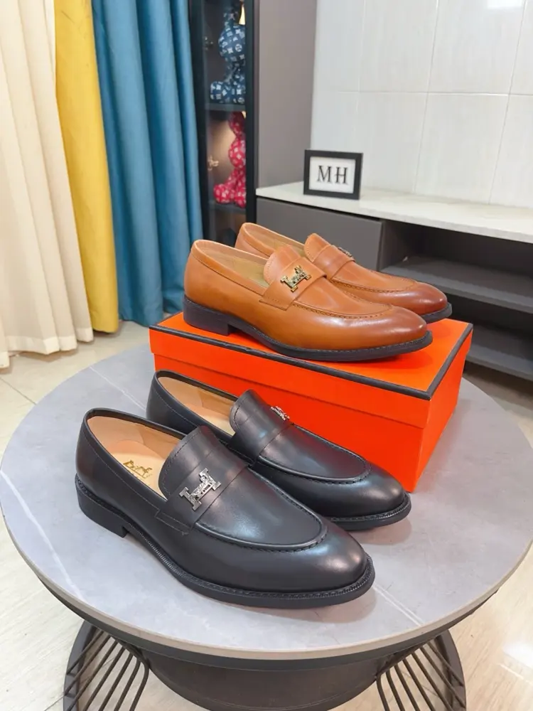 Hermès business leather shoes