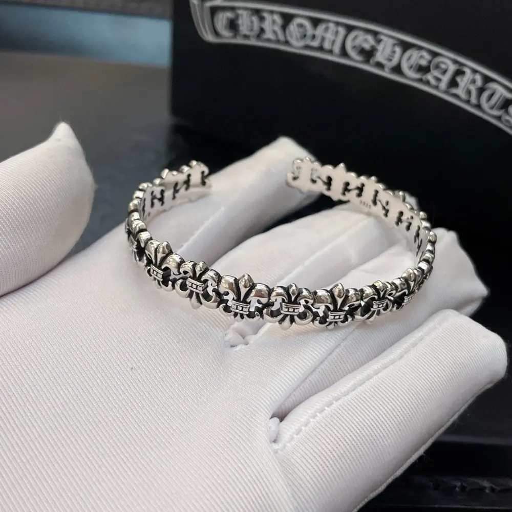 Chrome Hearts Classic Scout Flower Cuff Bracelet