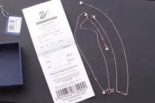 Swarovski Star Moon Double Chain Necklace