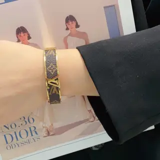 Louis Vuitton Medium Wide Leather Bracelet with Print