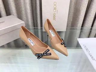 Jimmy Choo counter new letter bow single shoe series