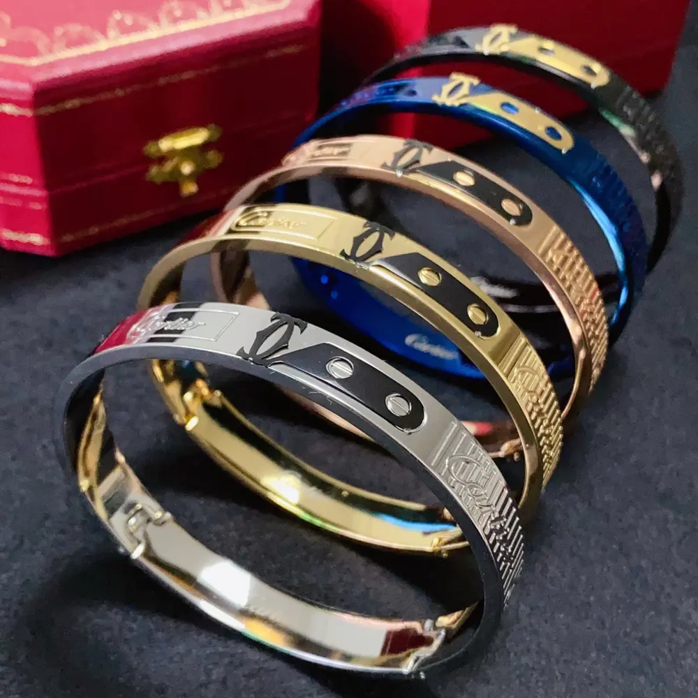 Cartier large men’s bracelet Imported stainless steel
