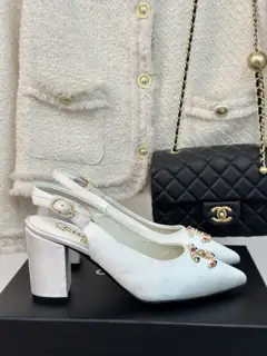 Chanel Double C Pointed Toe Sandals
