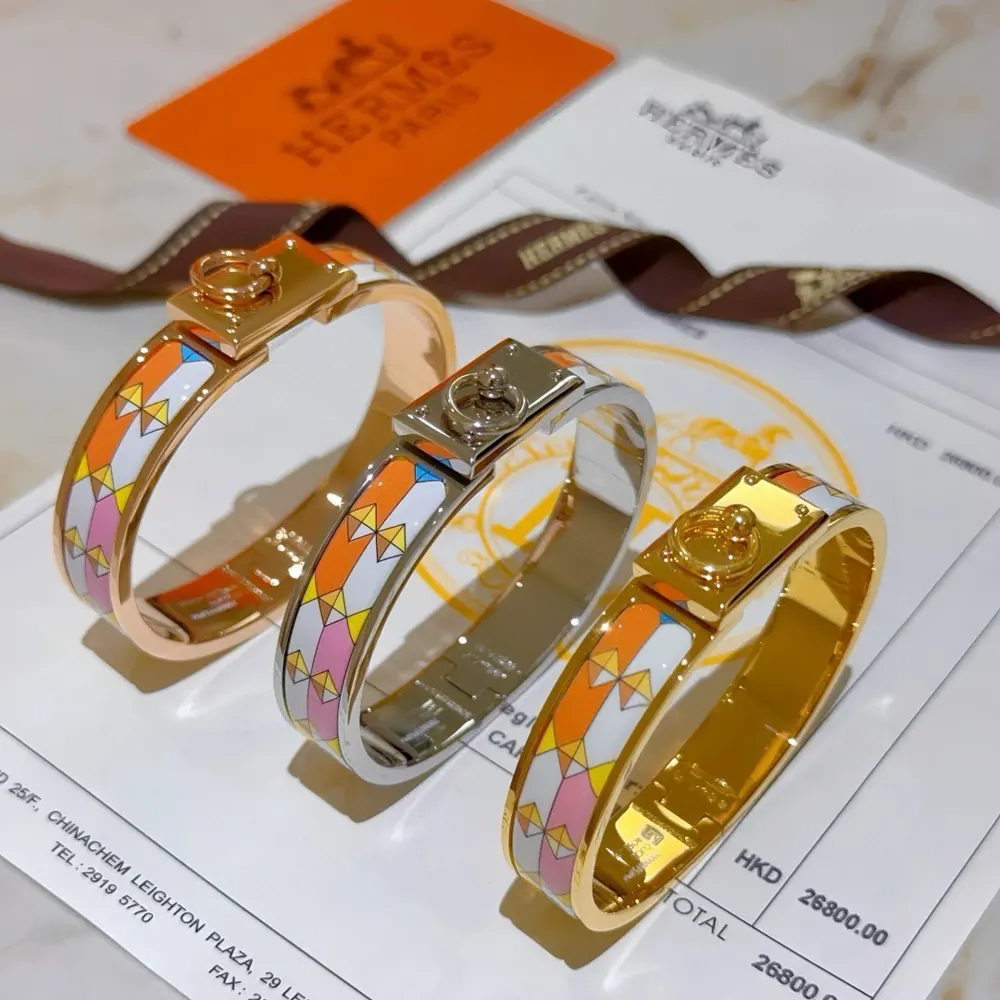 Hermes bracelet v gold original custom Hermes bracelet enamel craftsmanship is too