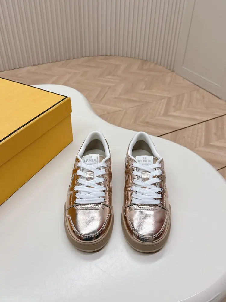 Fendi sneakers casual sports shoes FD match upgraded new model full leather stitching fresh