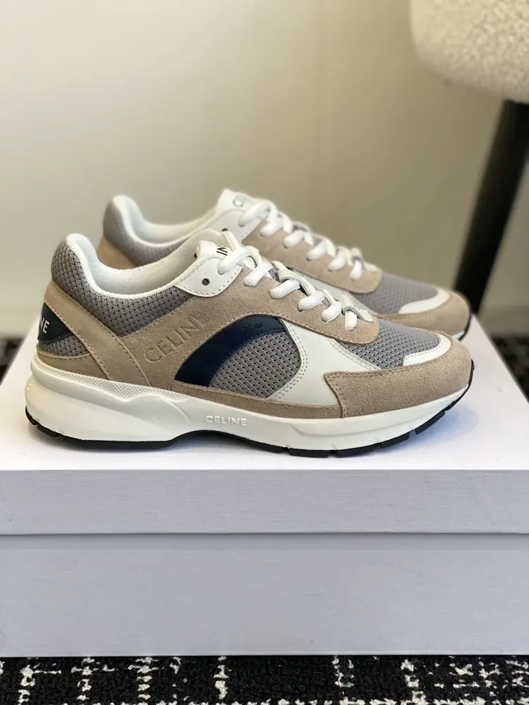 Celine RUNNER CR-03 sneakers with CELINE logo on tongue and back. CR-03 printed on the side
