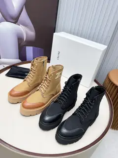 Celine 2024 Arc de Triomphe Yang Mi same autumn and winter Martin lace-up thick-soled