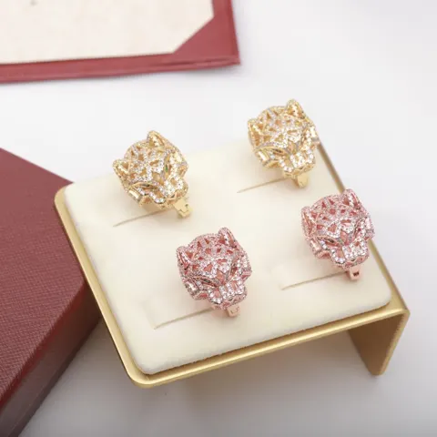 Cartier Leopard Head Hollow Polished Cartier earrings