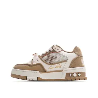 Louis Vuitton children’s fashion lace-up Velcro sneakers