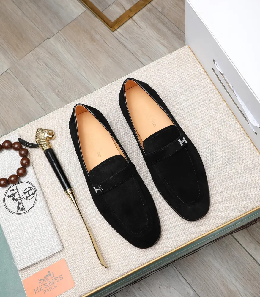 Hermès business leather shoes Material: original soft calfskin
