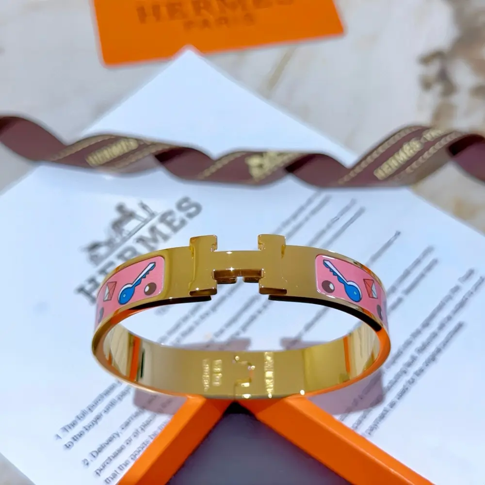 Hermes bracelet v gold original custom Hermes bracelet enamel craftsmanship is too
