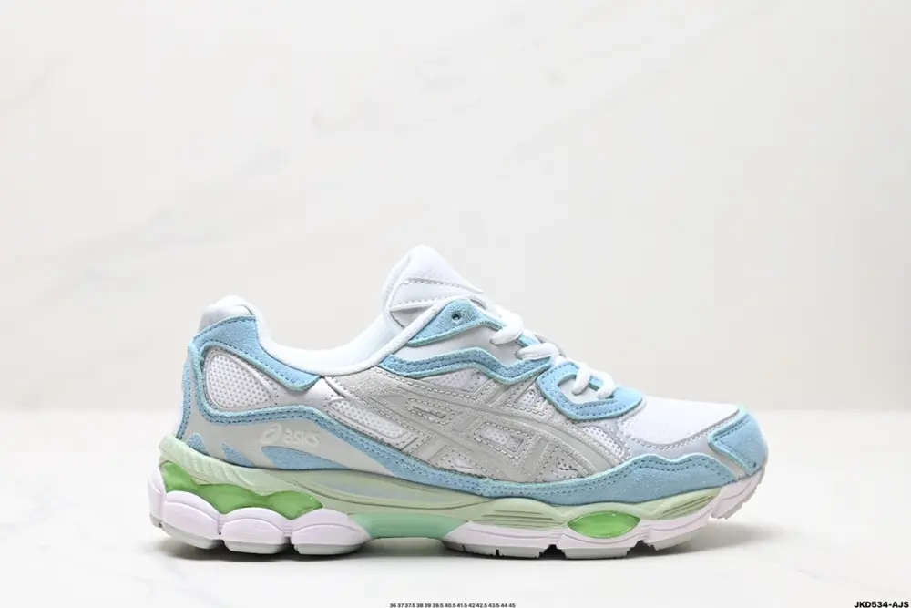 ASICS/Asics GEL-NYC 2055 breathable mesh upper with some synthetic leather material. Adopts 1203A383-200
