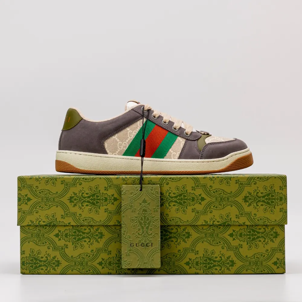 Gucci casual sports shoes with old dirty shoes