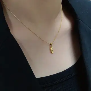 Yves Saint Laurent letter necklace