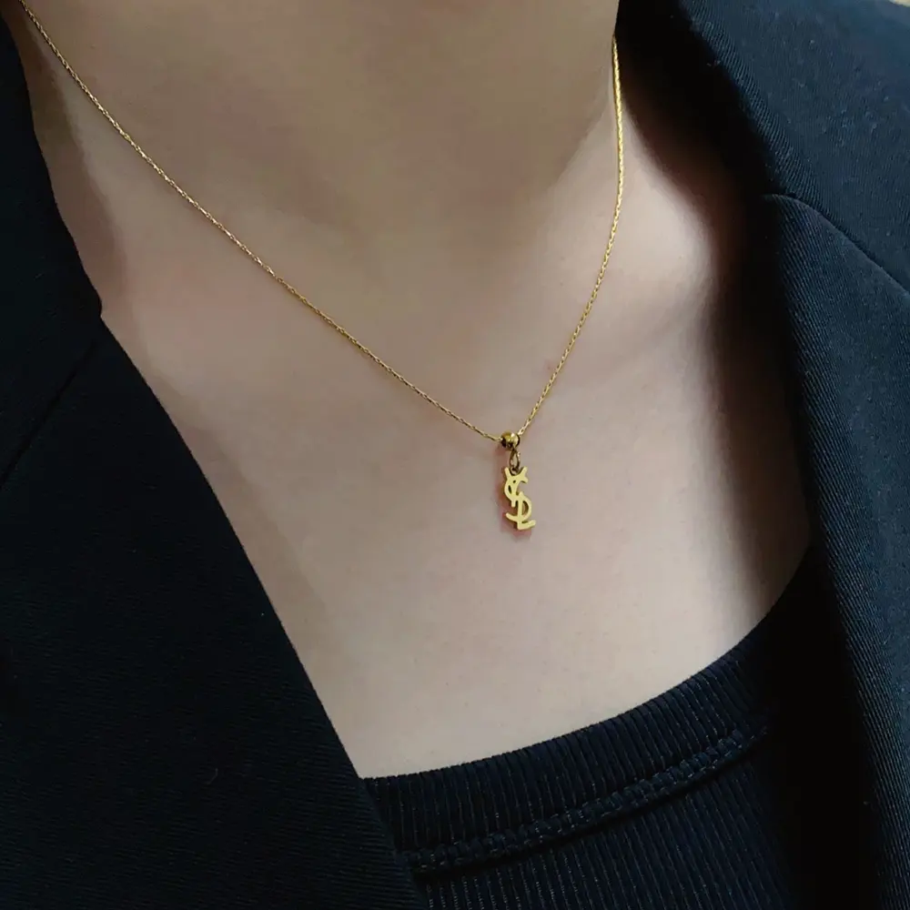 Yves Saint Laurent letter necklace