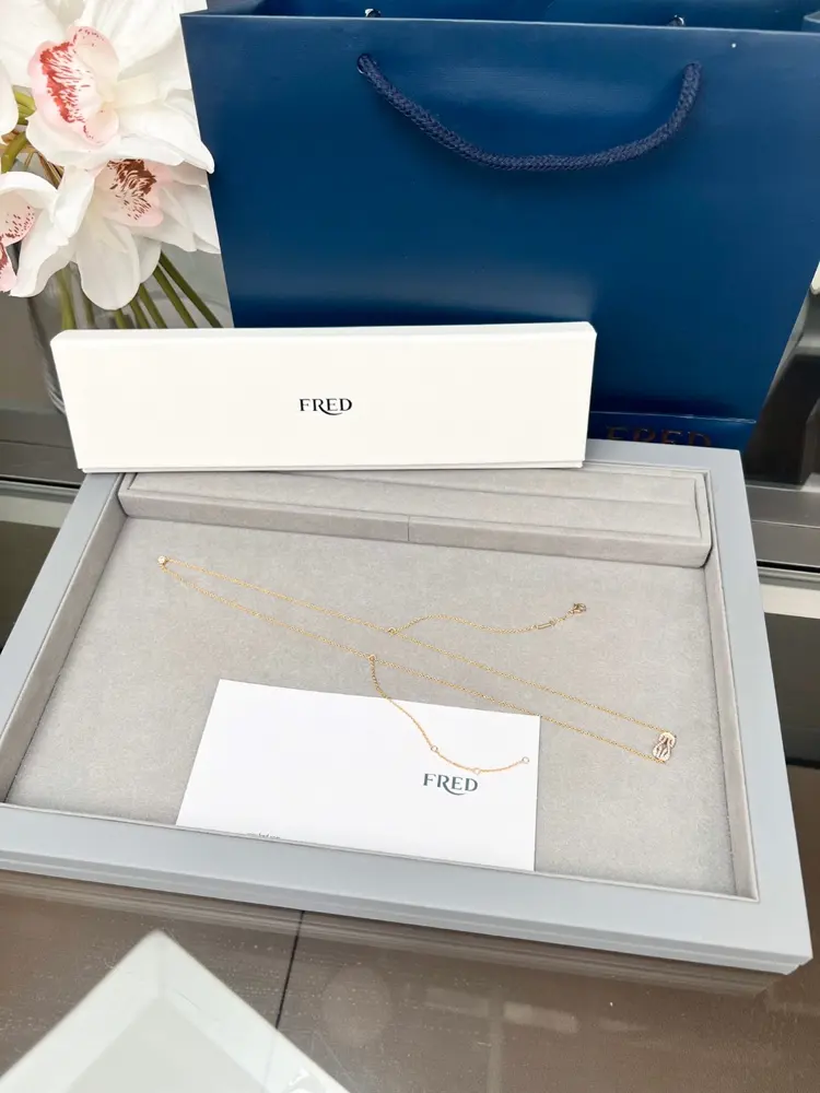 Fred double chain 8 degree necklace