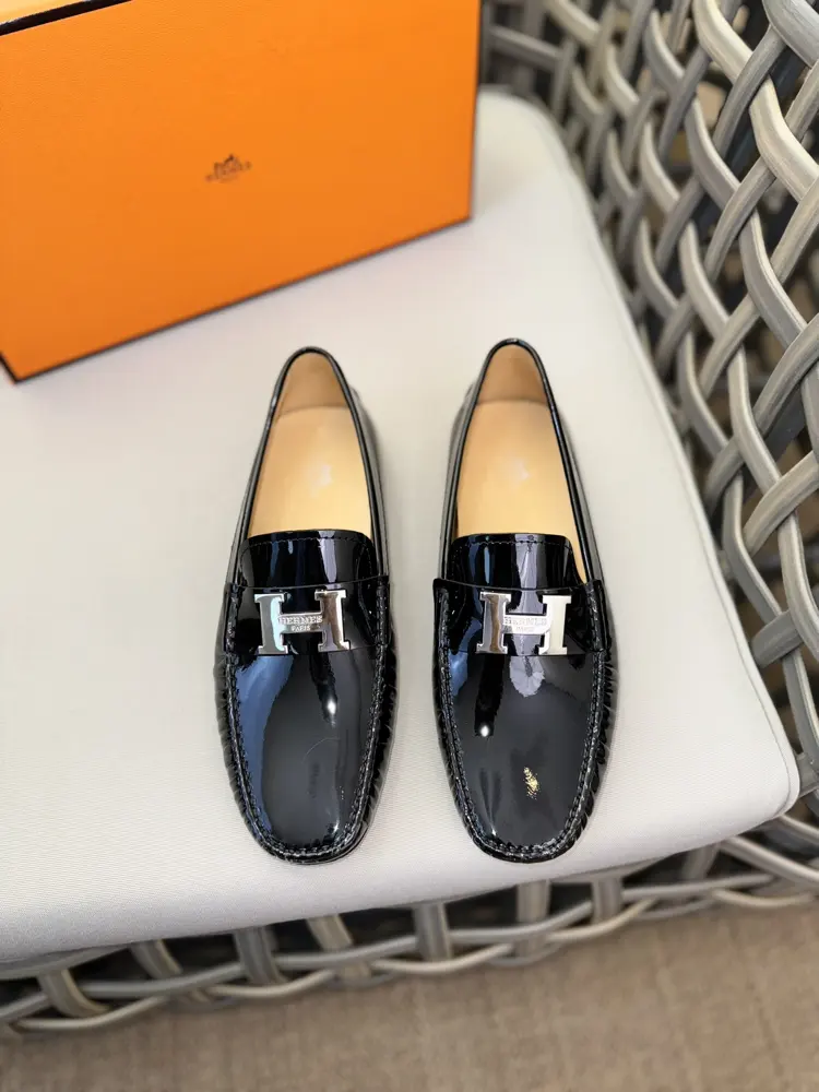 Hermès high-end men’s driving shoes/loafers|Selected original imported cowhide|Thick and