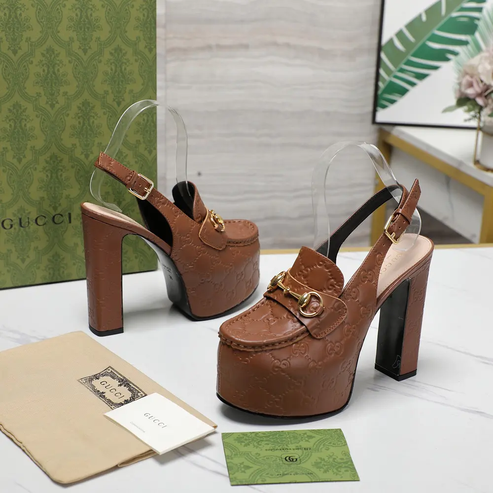Gucci Spring new waterproof platform high-heeled Roman sandals