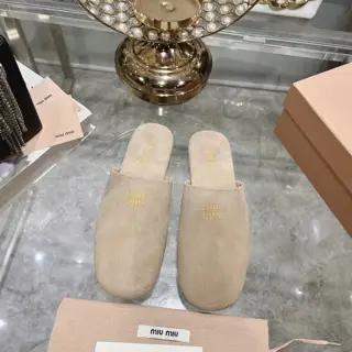 Miu Miu Miu 24s new summer Mules lazy closed toe half slippers