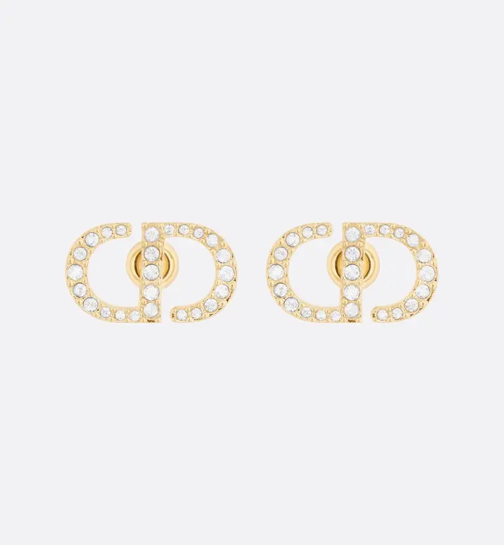 DIOR CD earrings. Same brass material as the counter. Hot sale. Unique design. Retro and