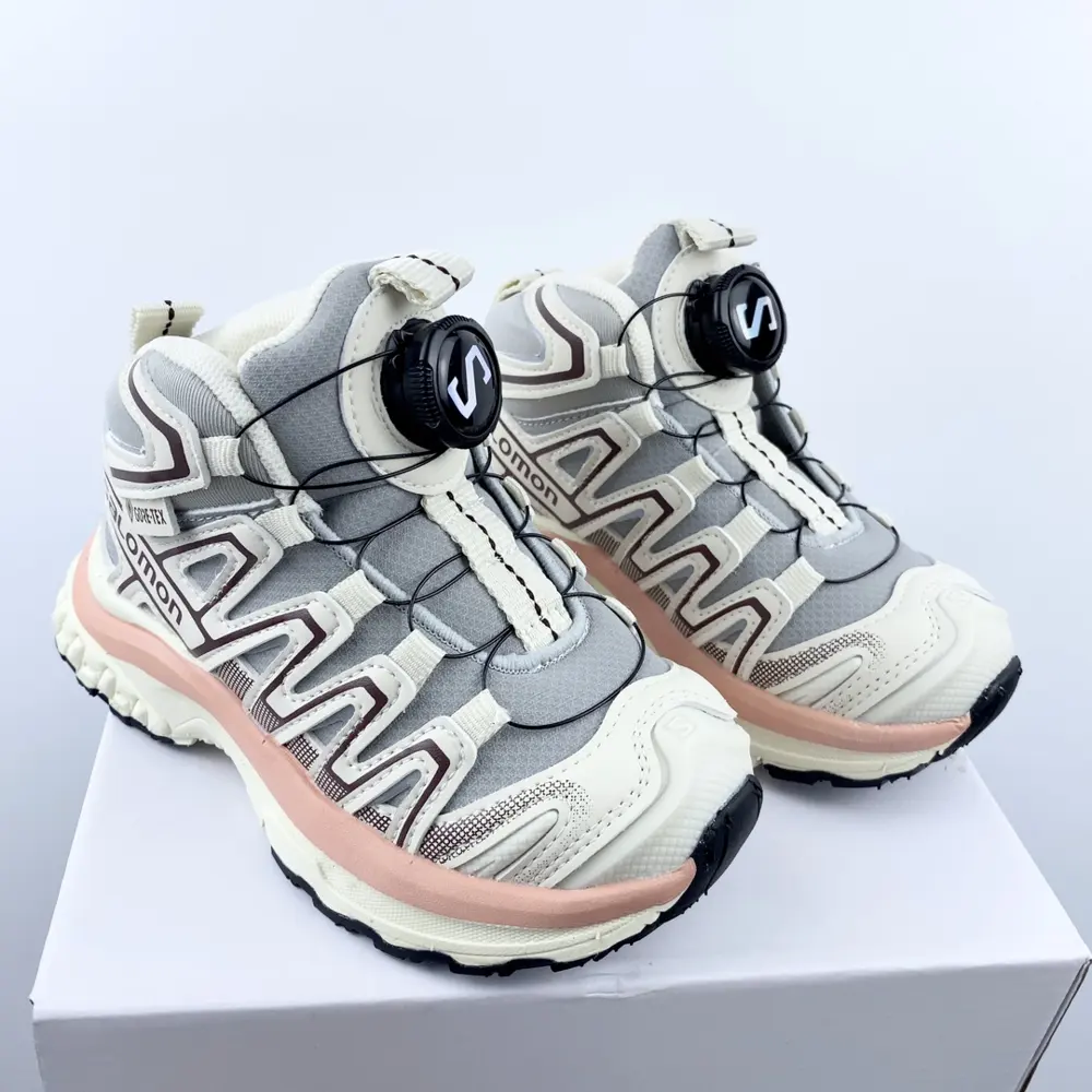 Salomon 3D mid-cut series rotating button children’s shoes