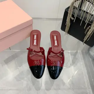 Miu Miu Miu 2 0 2 4 new spring and summer pointed kitten heel single shoes closed toe
