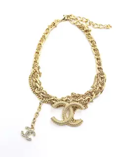 Chanel gold chain necklace