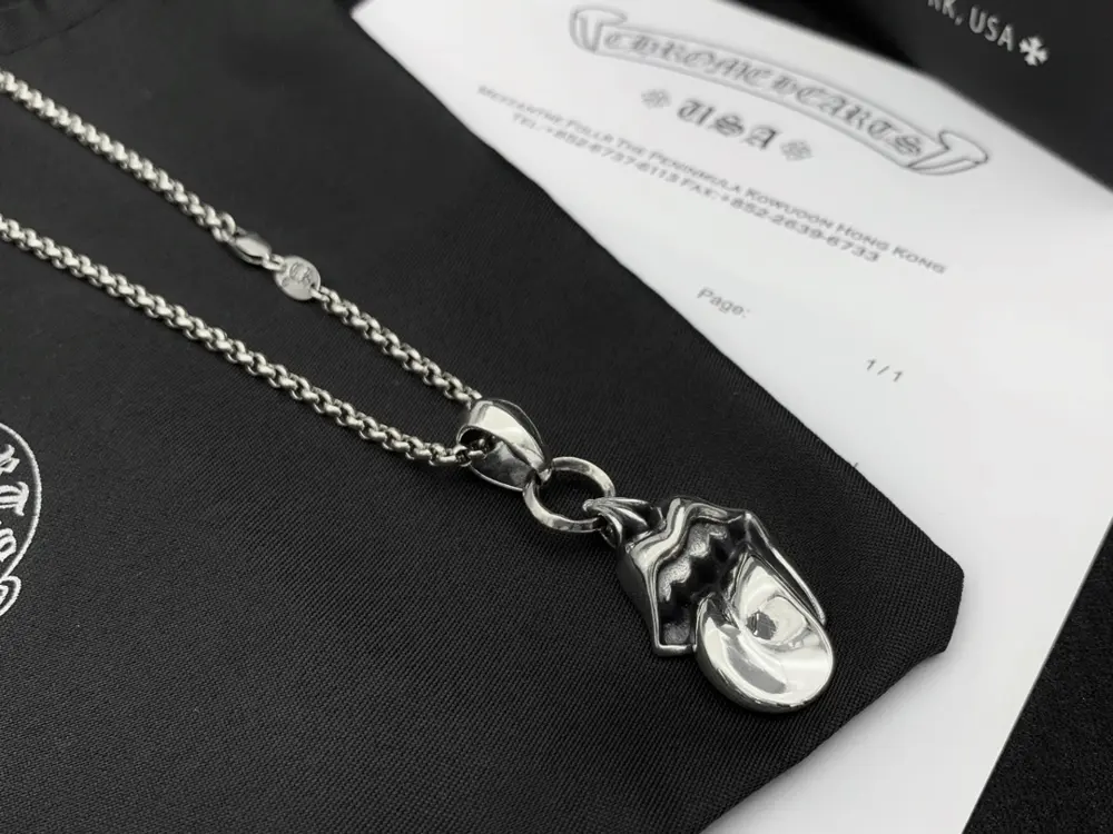 Chrome Hearts personalized big tongue pendant necklace