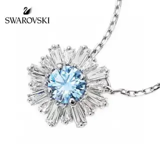 Swarovski Daisy Blue Sunflower Clavicle Necklace