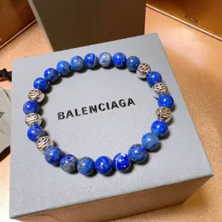 Balenciaga natural lapis lazuli bracelet Thai silver style Balenciaga bracelet